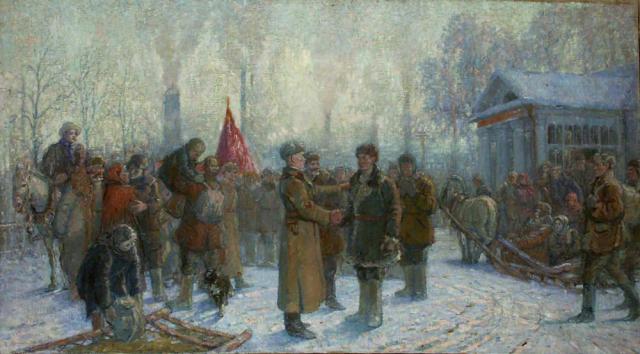 Аронов Л.И. Бойцы Всевобуча перед отправлением в воинскую часть. 1942 Аронов Л.И. Бойцы Всевобуча перед отправлением в воинскую часть. 1942